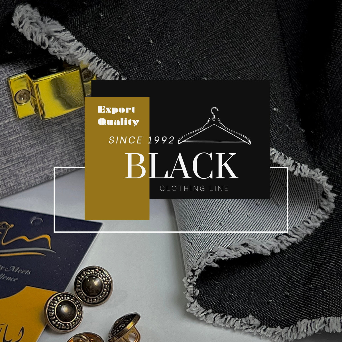 Global Suiting Black Special Export Quality