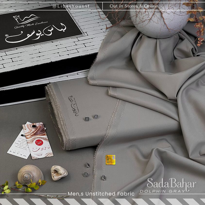 SADA BAHAR | Crafted by Libas e Yousaf | Wash & Wear | Four Season | Dolphine Grey