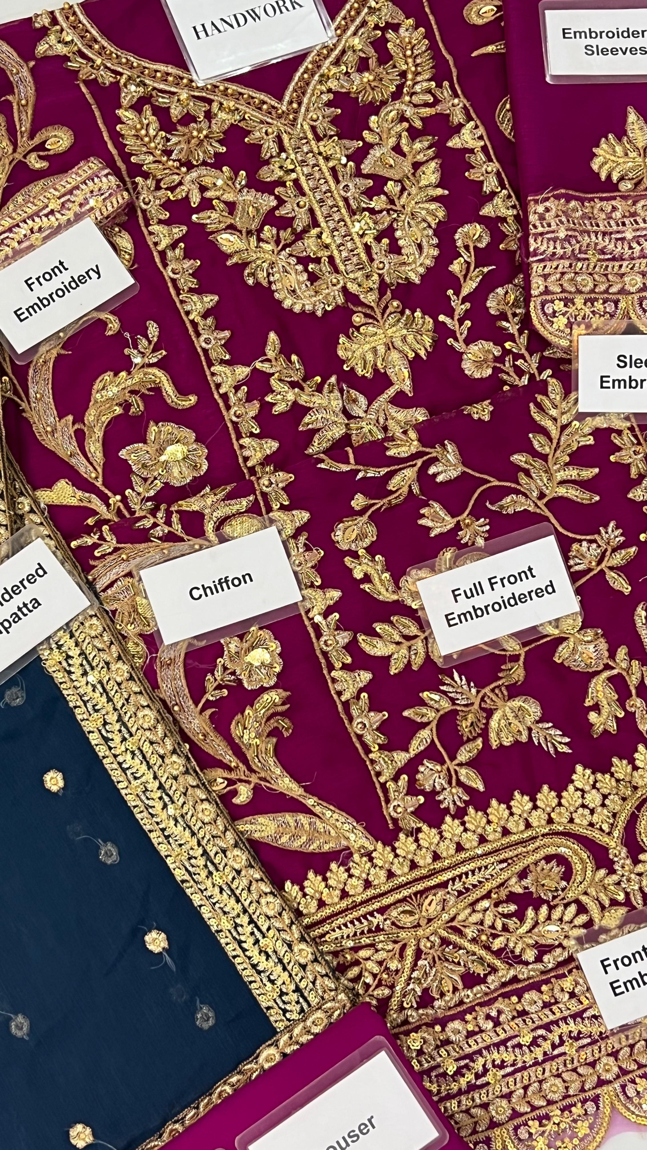 ASIM JOFA ⏐ CHIFFON ⏐ HAND EMBROOIDERED ⏐ WEDDIING EDITION