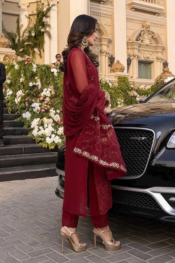 AZURE ⏐ CHIFFON ⏐ LUXURY HAND EMBROIDERED ⏐ WEDDING EDITION