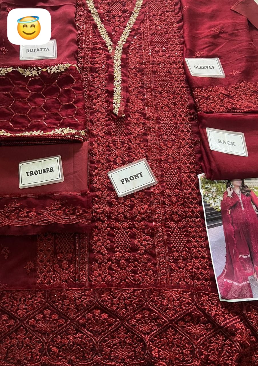 AZURE ⏐ CHIFFON ⏐ LUXURY HAND EMBROIDERED ⏐ WEDDING EDITION