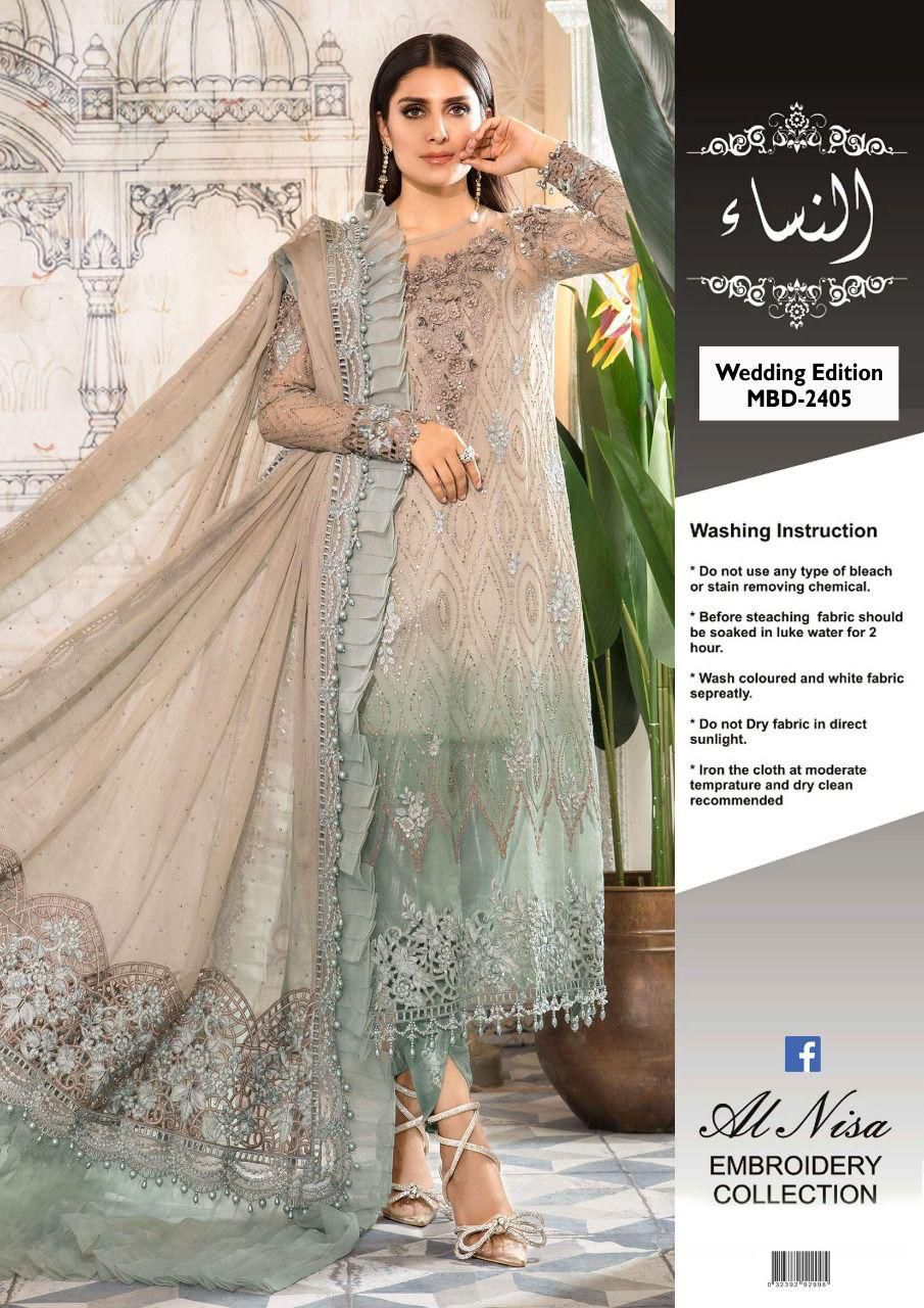 ALNISA ⏐ CHIFFON ⏐ EMBELLISH HAND EMBROIDERED ⏐ SEQUENCE WORK