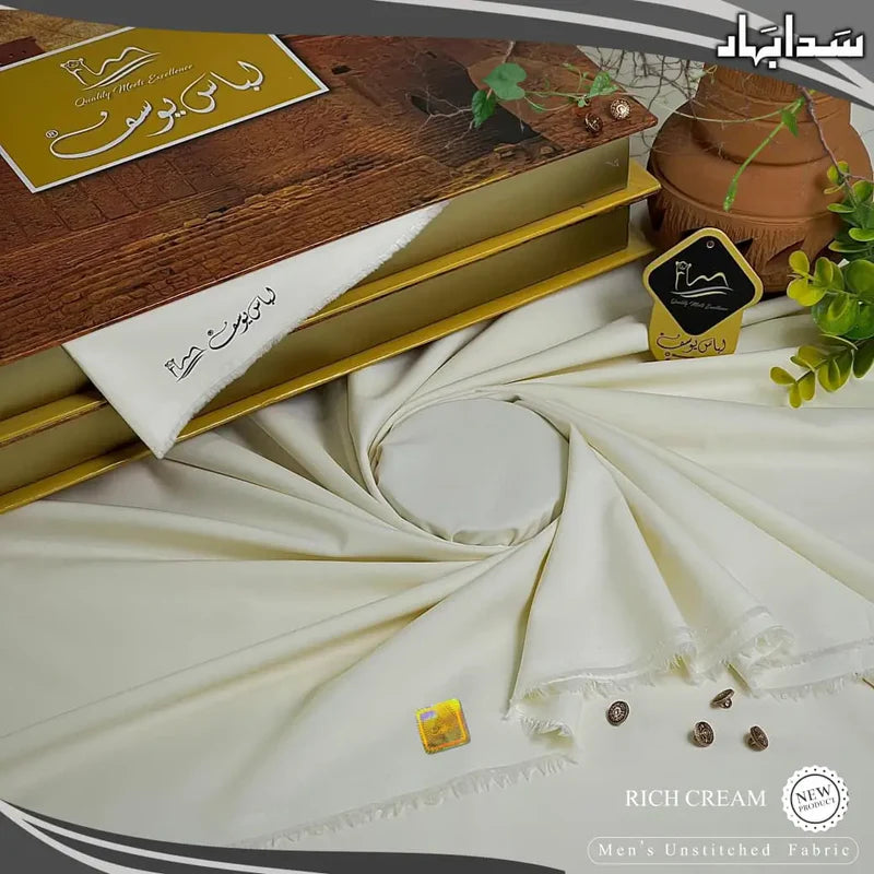 SADA BAHAR | Crafted by Libas e Yousaf | Wash & Wear | Four Season | Rich Cream