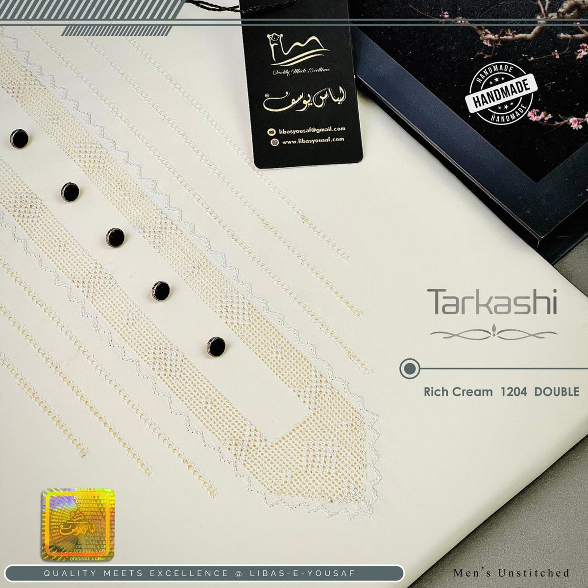 Butter Blend TarKashi | Crafted by Libas e Yousaf | Shade 1204 – Rich Cream