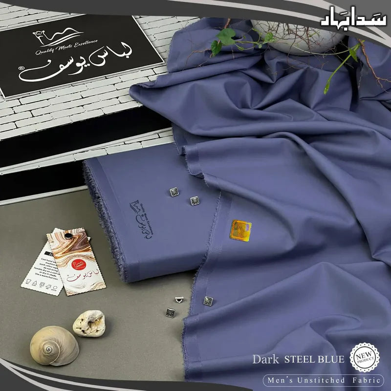 SADA BAHAR | Crafted by Libas e Yousaf | Wash & Wear | Four Season | Dark Steel Blue