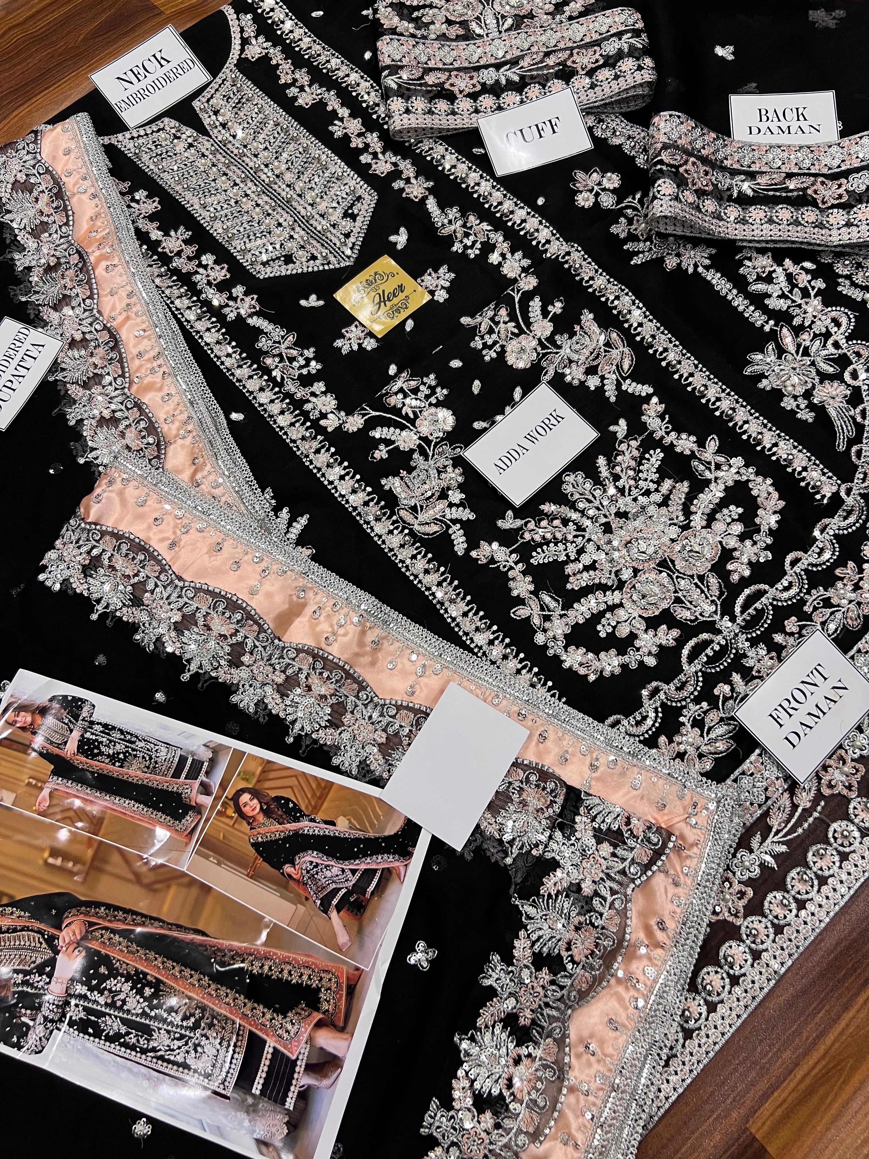 Aneela’s Luxury Embroidered Chiffon Wedding Suit