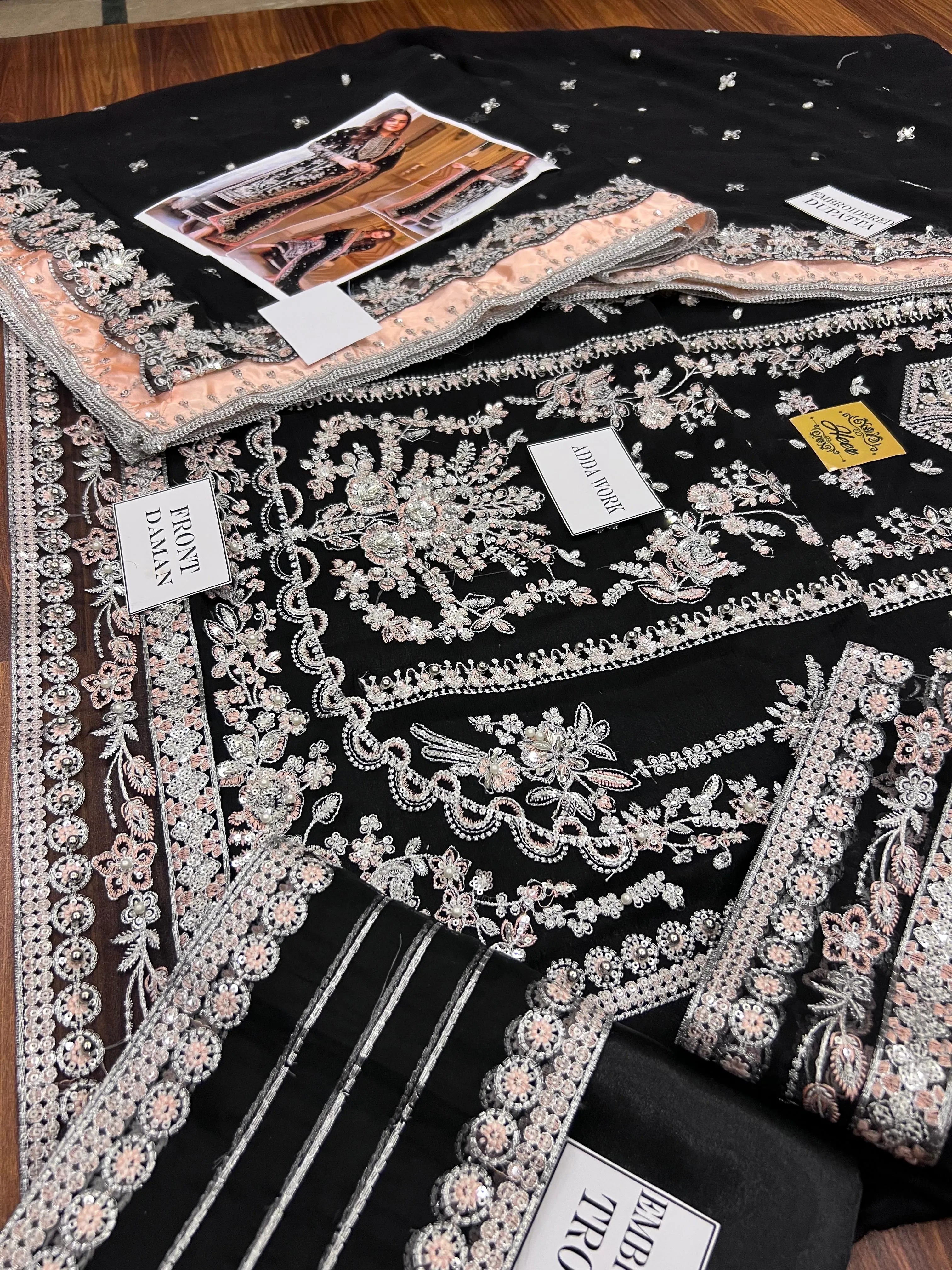 Aneela’s Luxury Embroidered Chiffon Wedding Suit