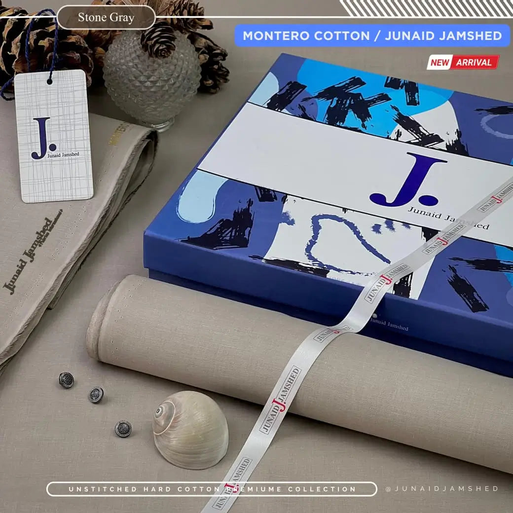 MONTERO by Junaid Jamshed – Premium Hard Cotton - Stone Gray