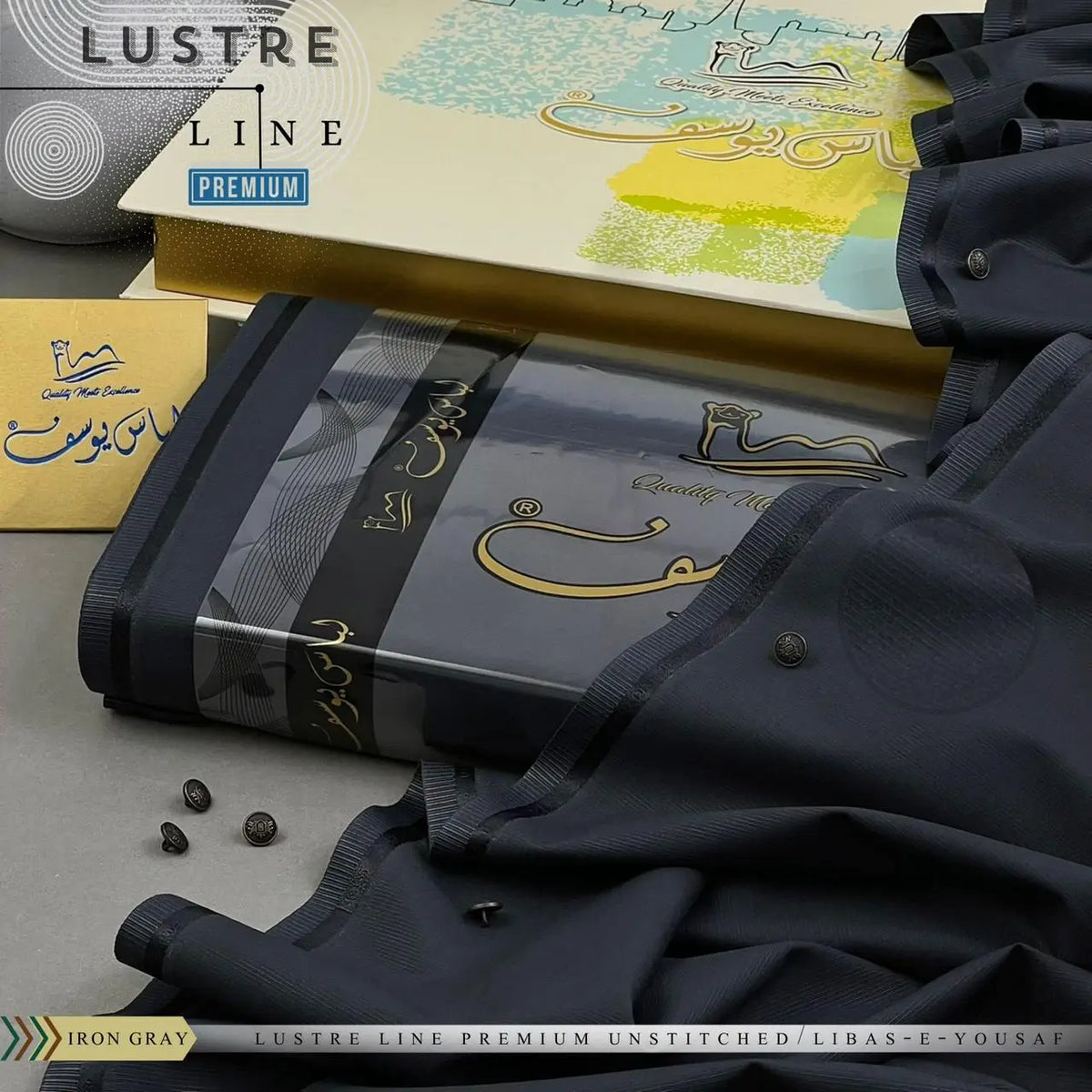 LUSTER LINE | Crafted by Libas e Yousaf | Wash & Wear | Four Season | Iron Gray