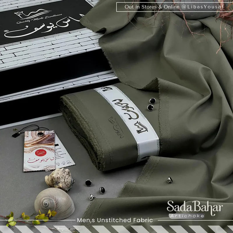 SADA BAHAR | Crafted by Libas e Yousaf | Wash & Wear | Four Season | Artichoke