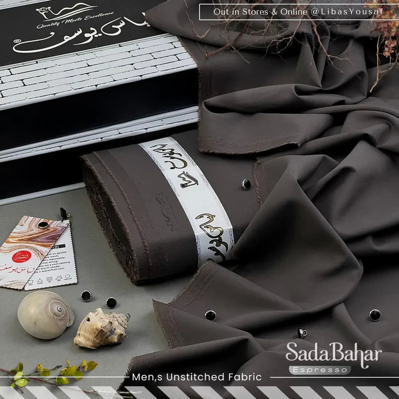 SADA BAHAR | Crafted by Libas e Yousaf | Wash & Wear | Four Season | Espresso