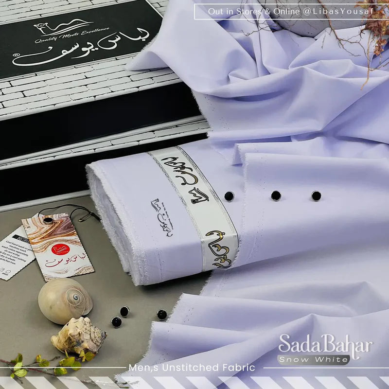 SADA BAHAR | Crafted by Libas e Yousaf | Wash & Wear | Four Season | Snow White