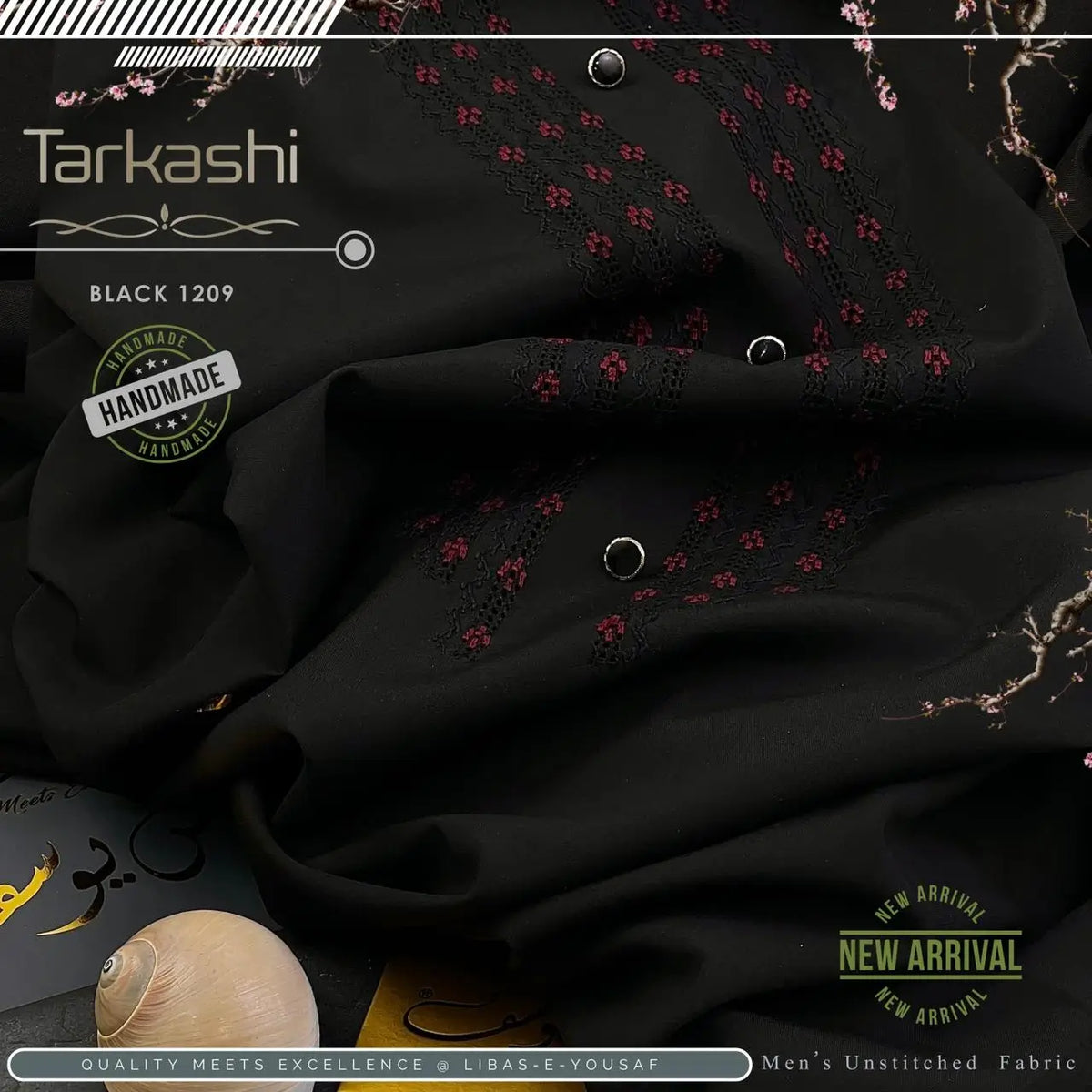 Butter Blend TarKashi | Crafted by Libas e Yousaf | Shade 1209 – Black