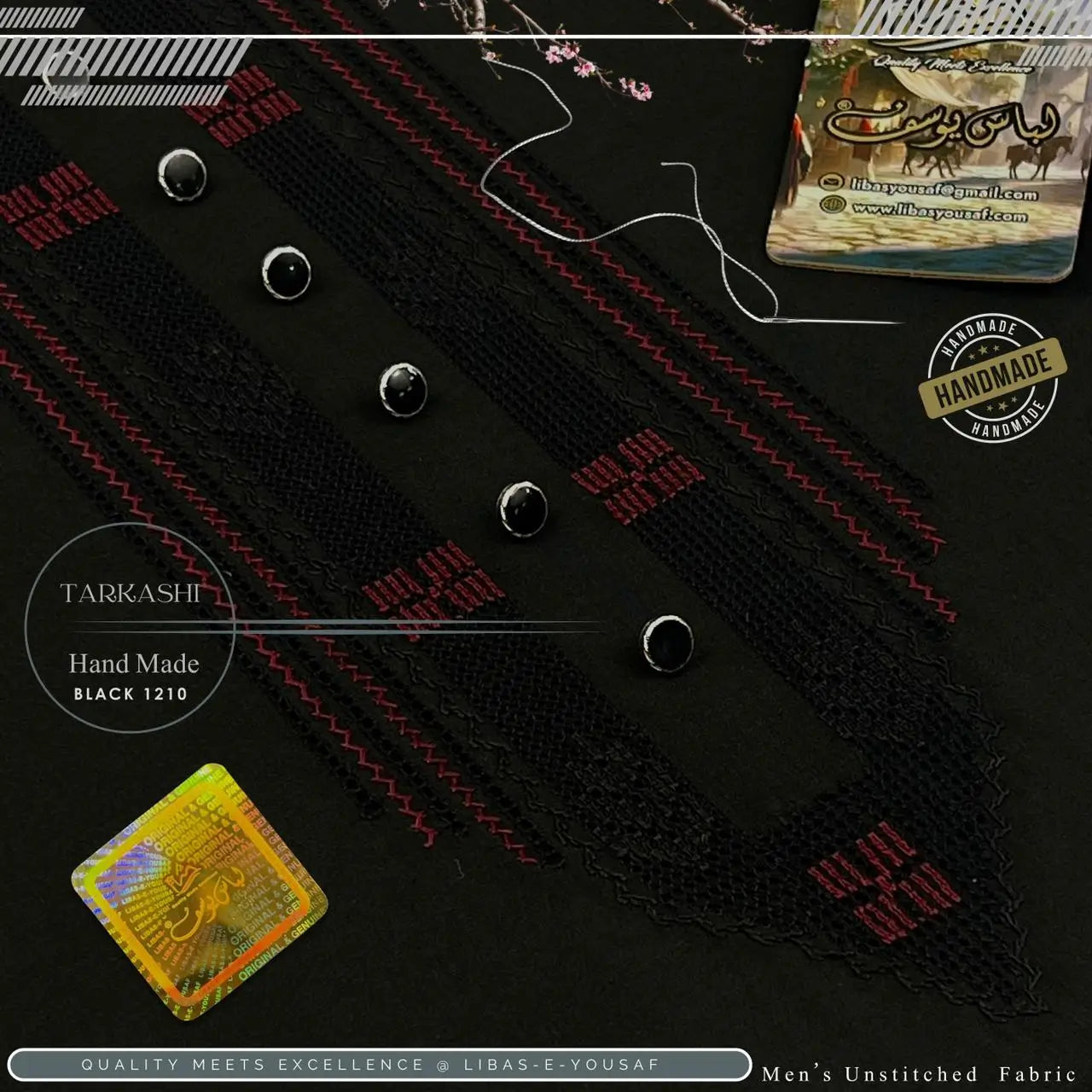 Butter Blend TarKashi | Crafted by Libas e Yousaf | Shade 1210 – Black