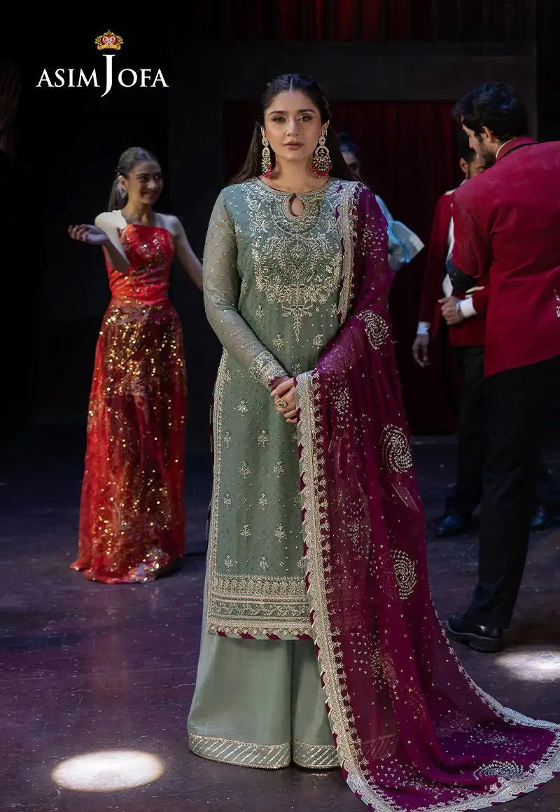 Asim Jofa Chiffon Embroidered Collection (Unstitched | Premium Version)