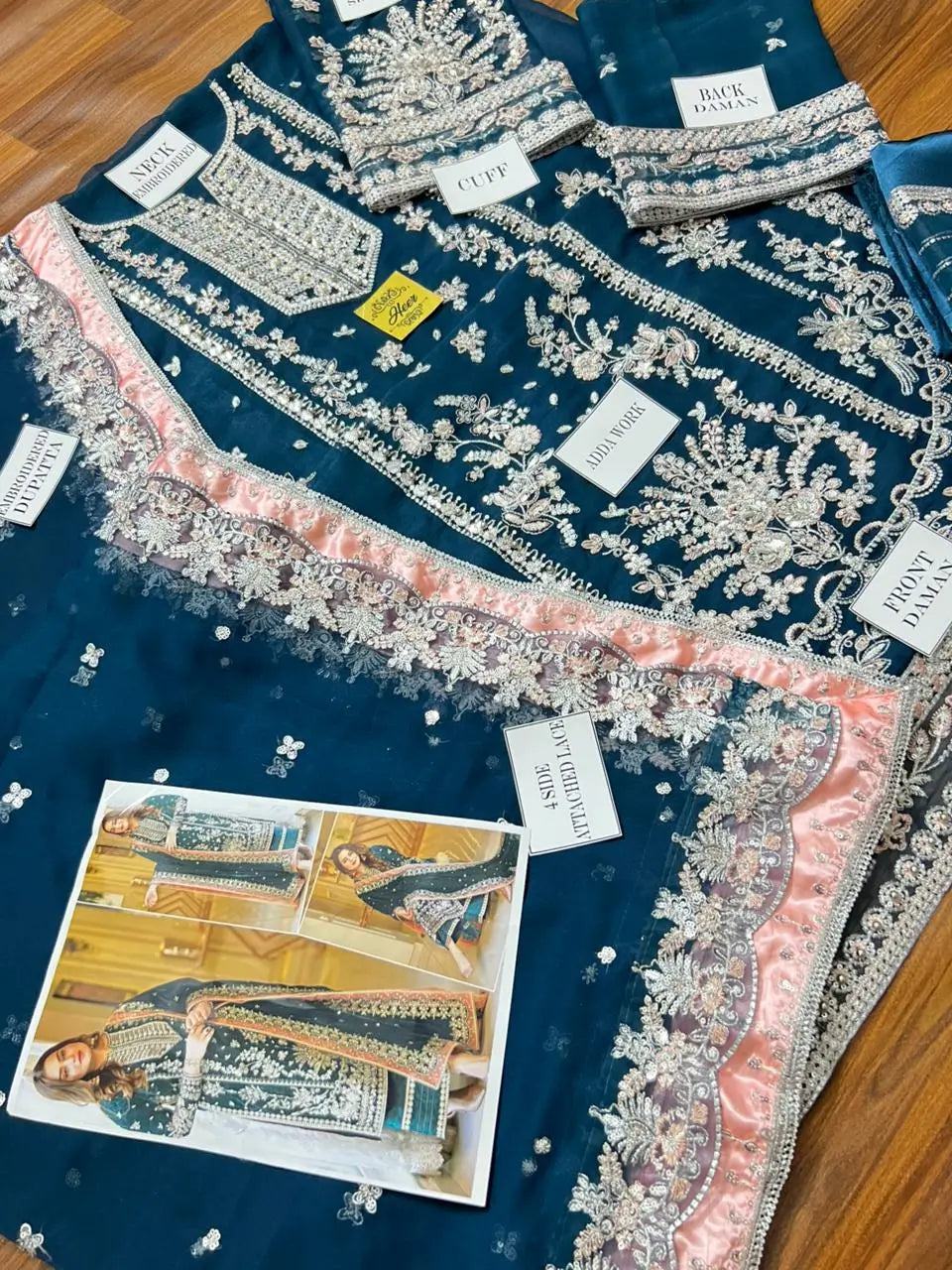 Aneela’s Luxury Embroidered Chiffon Wedding Suit