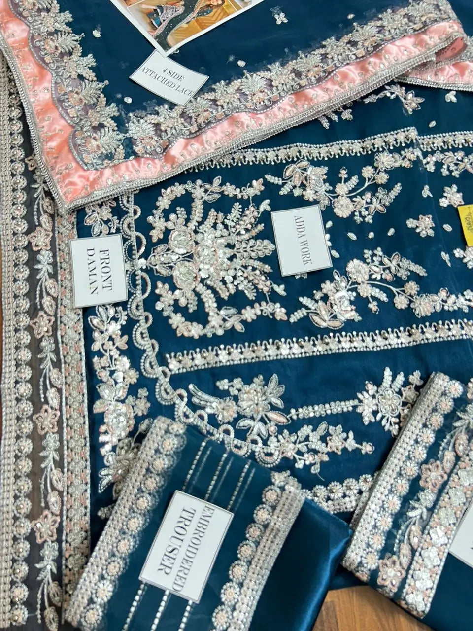 Aneela’s Luxury Embroidered Chiffon Wedding Suit