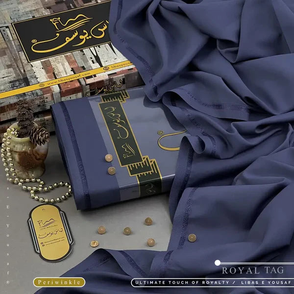 Royal Tag | Crafted by Libas e Yousaf | Wash & Wear | Summer | Periwinkle