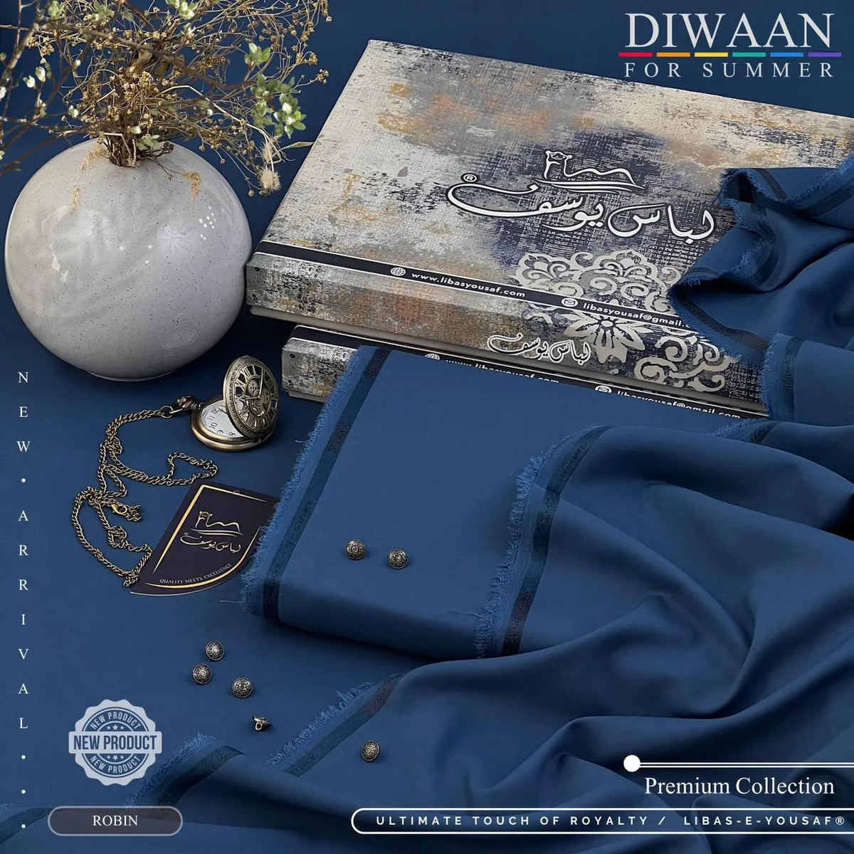 DIWAAN | Crafted by Libas e Yousaf | Wash & Wear | Summer | Robin