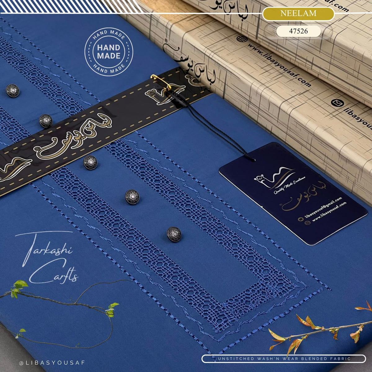 Tarkashi Four Seasons Wash'n Wear | Crafted by Libas e Yousaf | Neelam - 47526