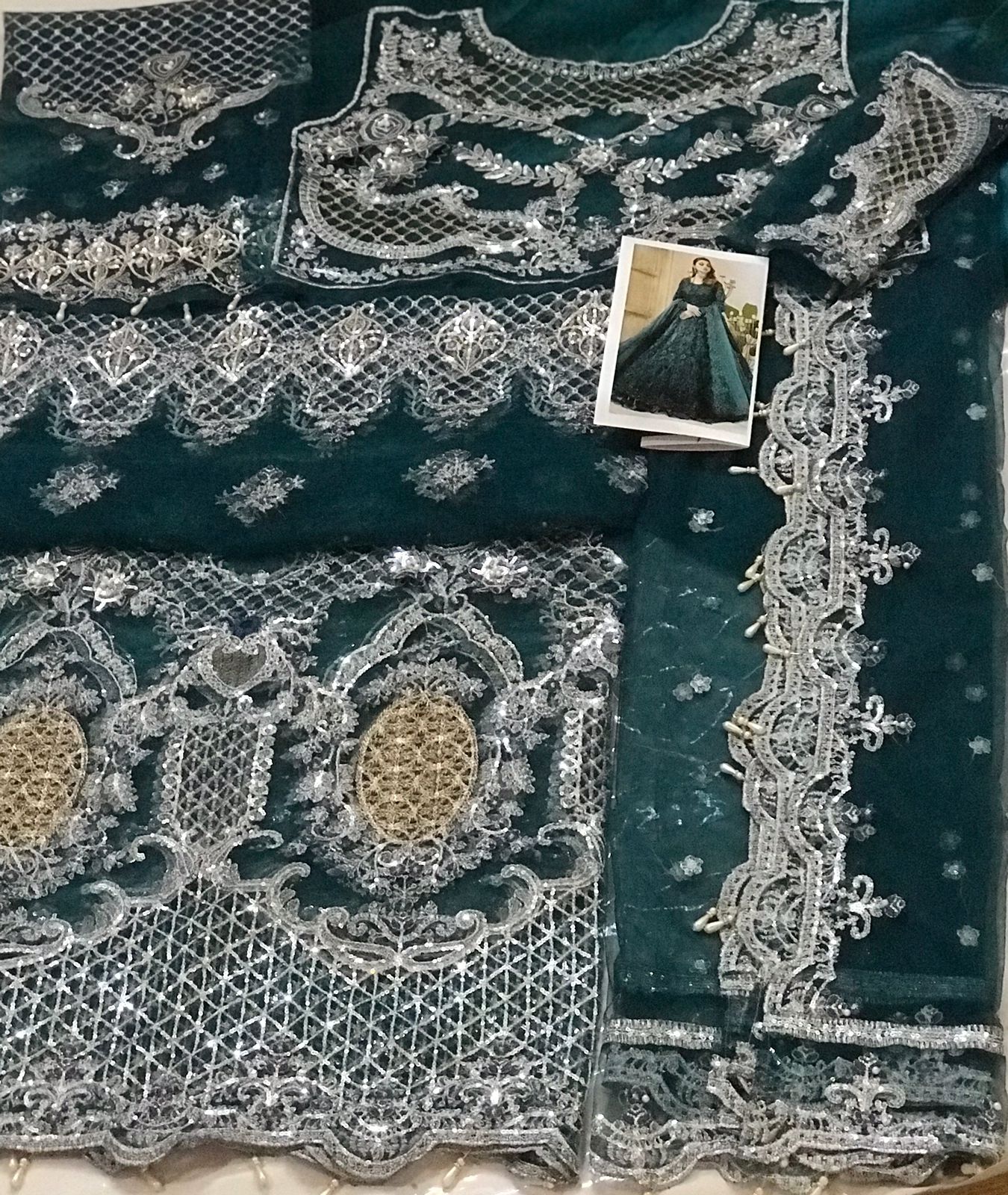 MARIA B bridal maxi long frock