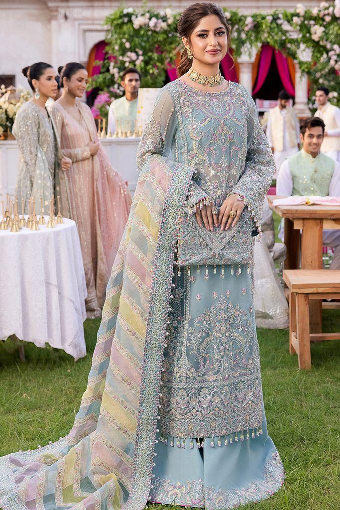 BRAND….KANWAL MALIK EBROIDED Unstithced Ladies Fancy Dress