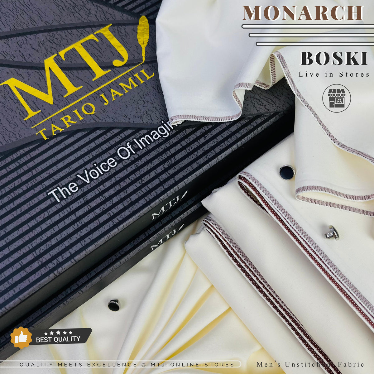 MTJ Monarch Boski ⏐ RICH CAREEM( Unstitched ) Suit