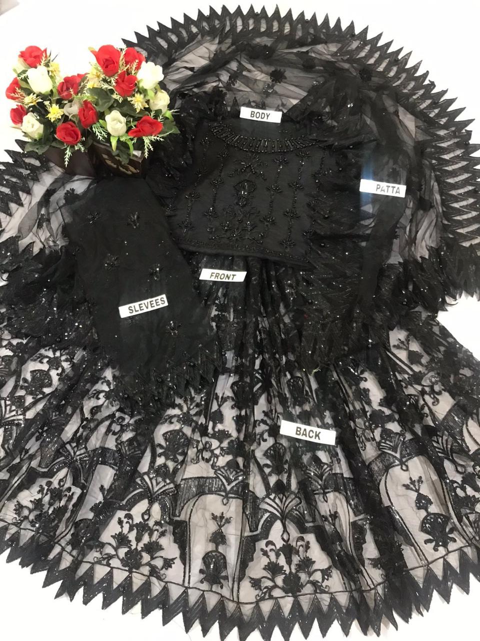 AKBAR ASLAM bridal maxi RUDAD E SAHR long frock