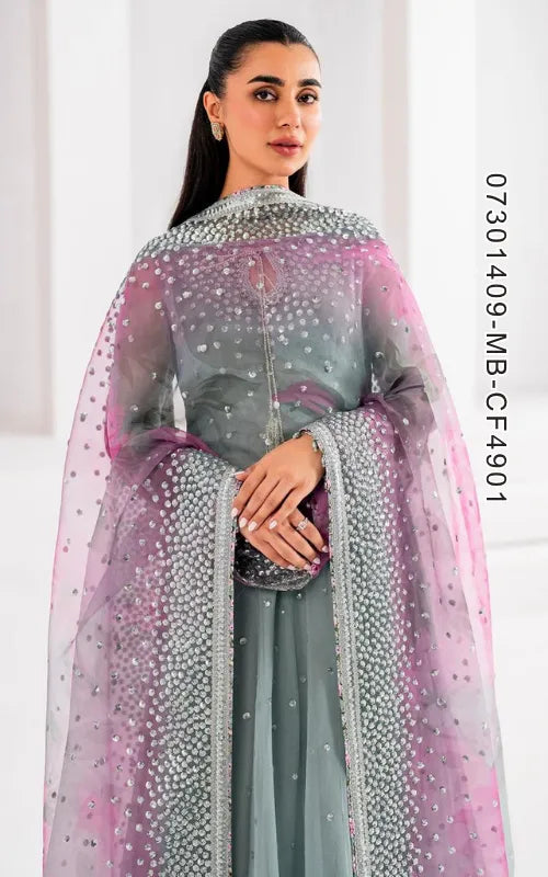 MARIA B ⏐ 07301409-MB-CF4901 ⏐ CHIFFON ⏐ EMBROIDERED