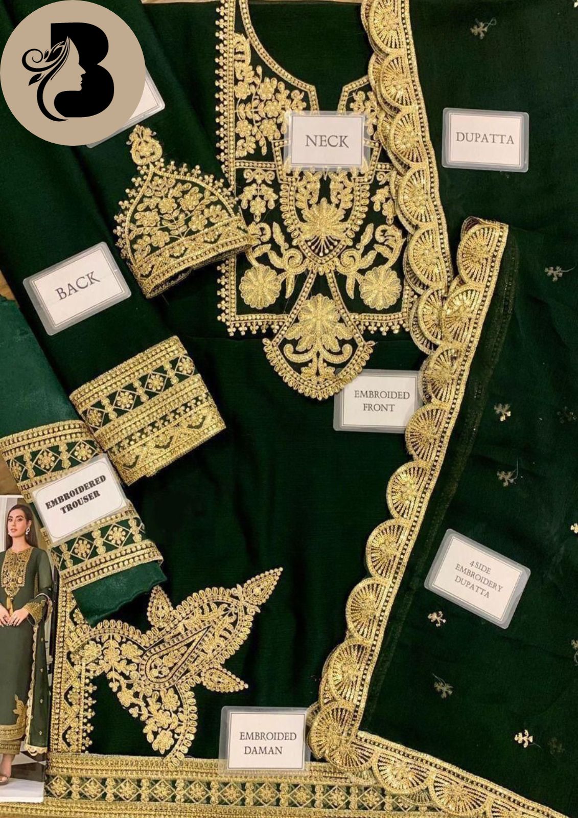 ASIM JOFA ⏐ CHIFFON ⏐ HEAVY HAND EMBROIDERED ⏐ WEDDING EDITION