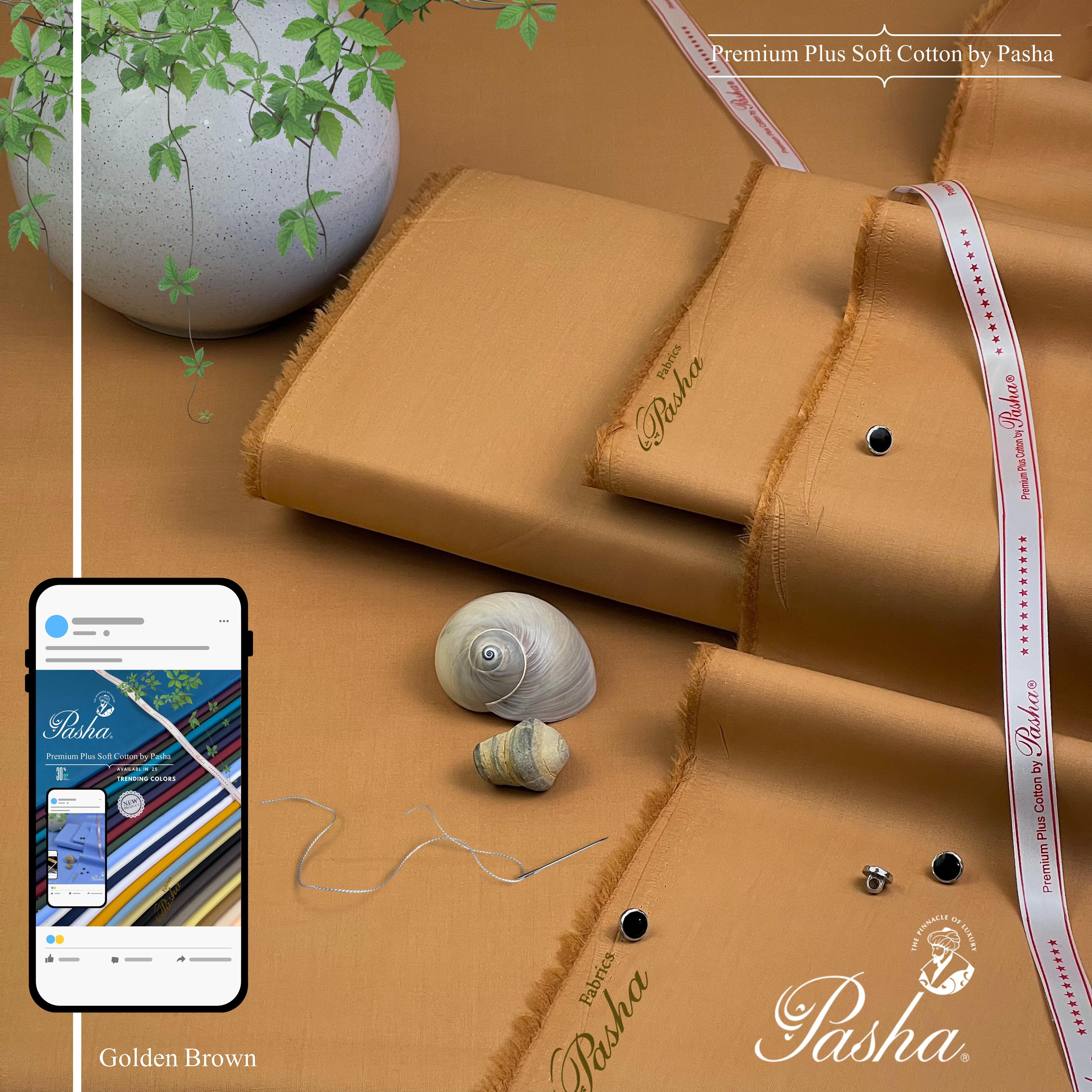 PASHA -Premium Plus - Soft Cotton - Golden Brown