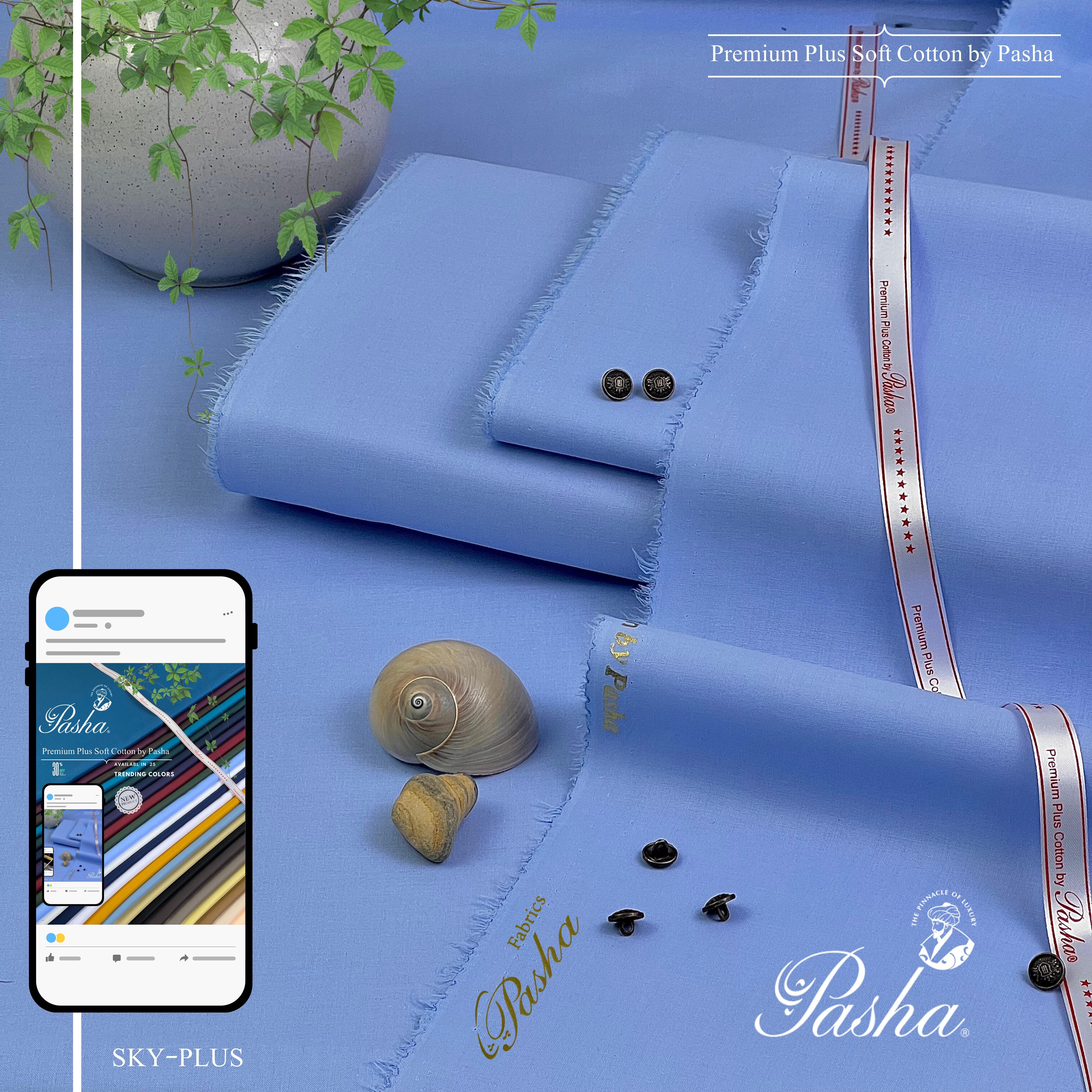 PASHA -Premium Plus - Soft Cotton - Sky Plus