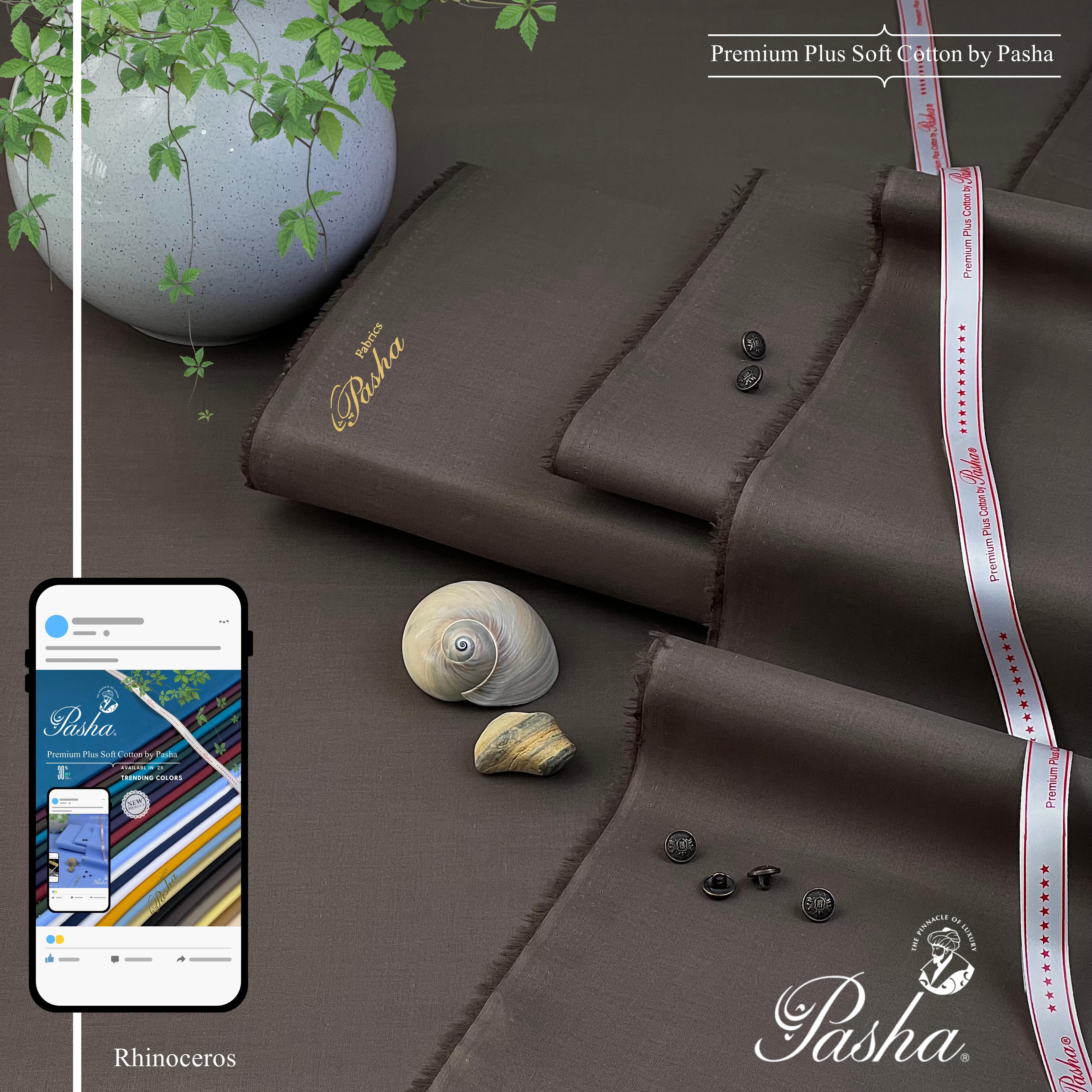 PASHA -Premium Plus - Soft Cotton - Rhinoceros ( Northern Grey )