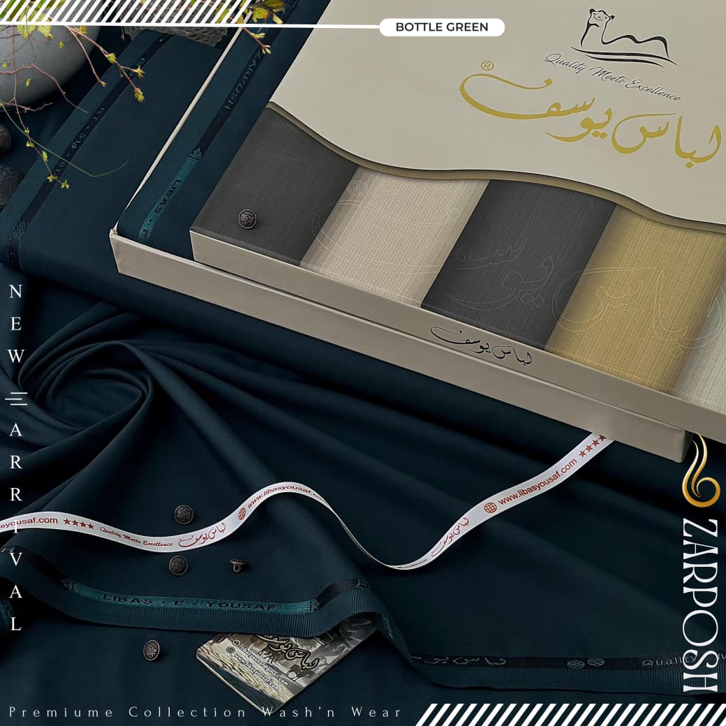 Zarposh | by Libas e Yousaf | Wash & Wear | Bottle Green