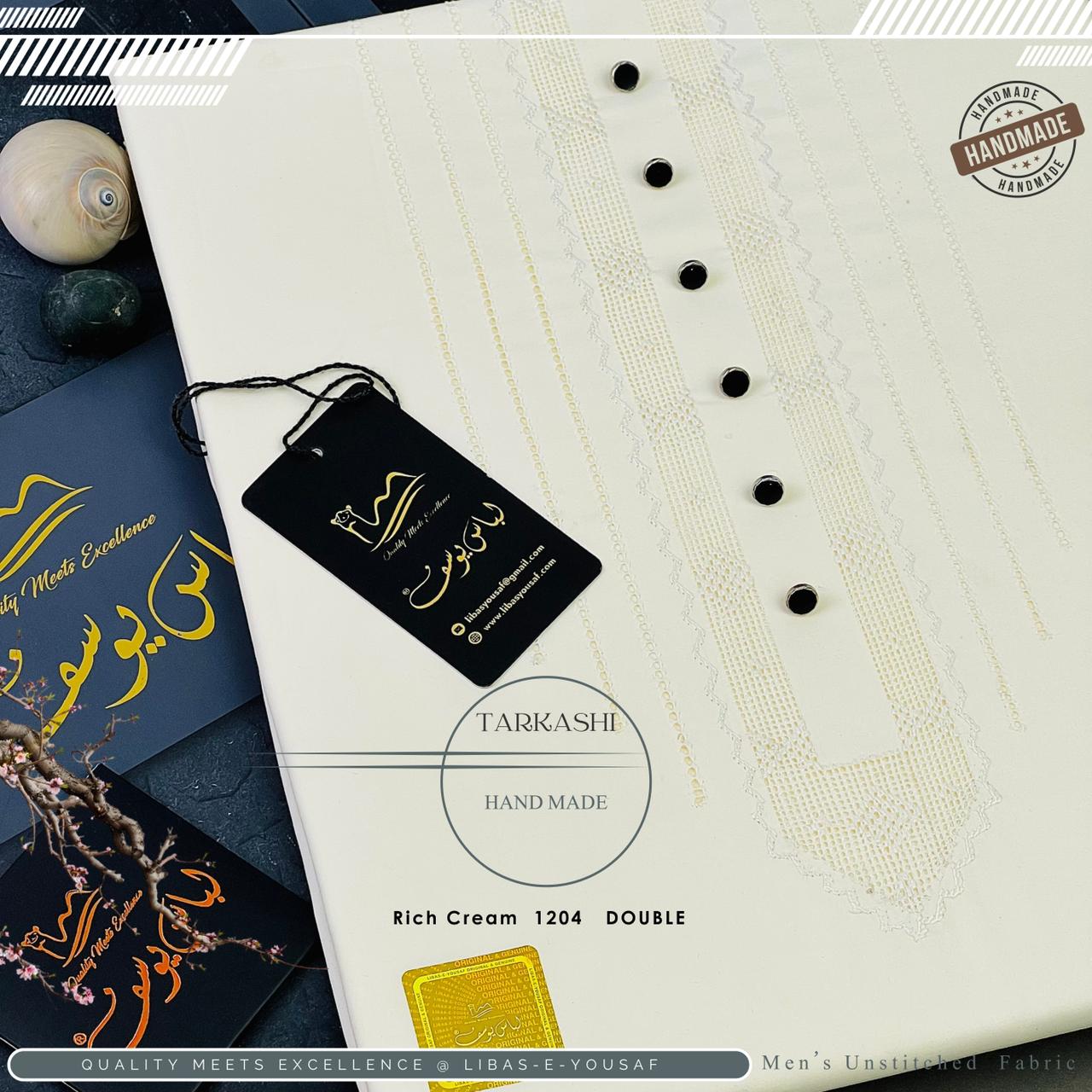 Butter Blend TarKashi | Crafted by Libas e Yousaf | Shade 1204 – Rich Cream 