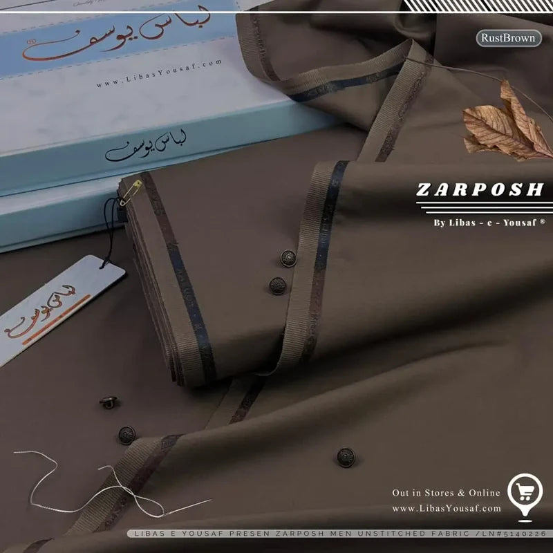 Zarposh | by Libas e Yousaf | Wash & Wear | Rust Brown