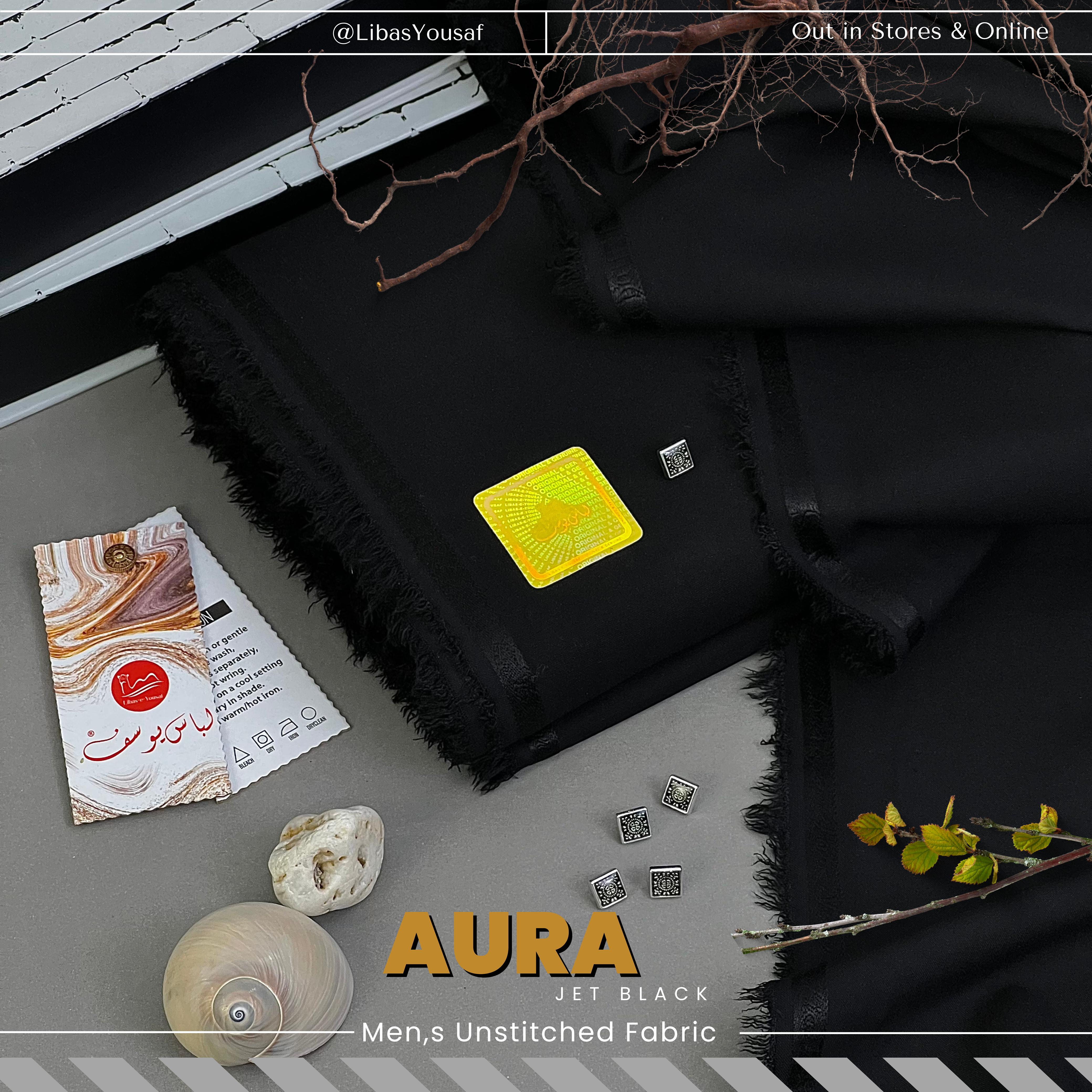 Aura - Timeless Shalwar Kameez - Unstitched - Premium Wash & Wear