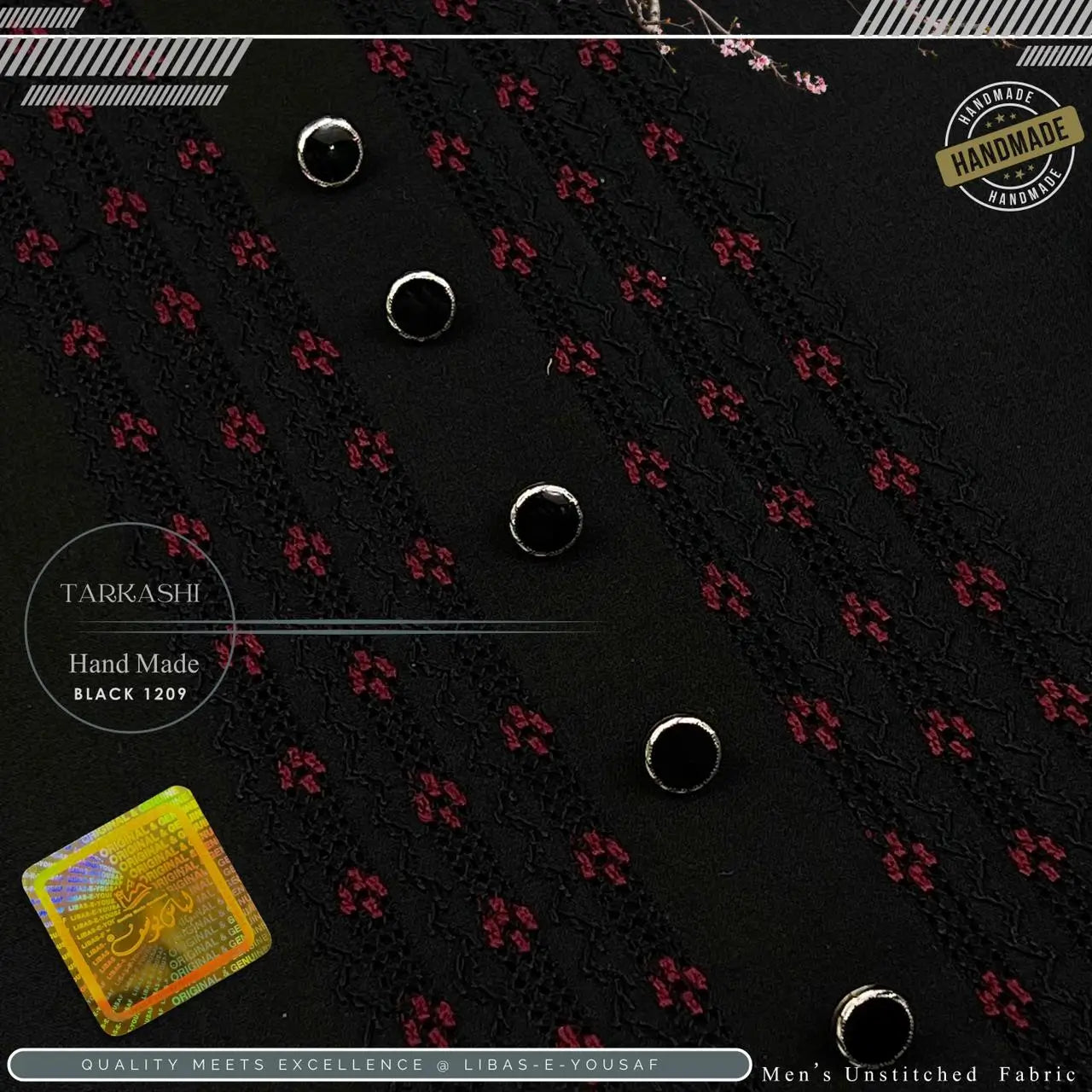 Butter Blend TarKashi | Crafted by Libas e Yousaf | Shade 1209 – Black