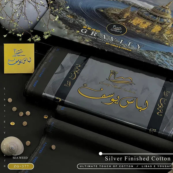 ZERO GRAVITY COTTON | Luxury Summer Unstitched Collection | Sea Weed
