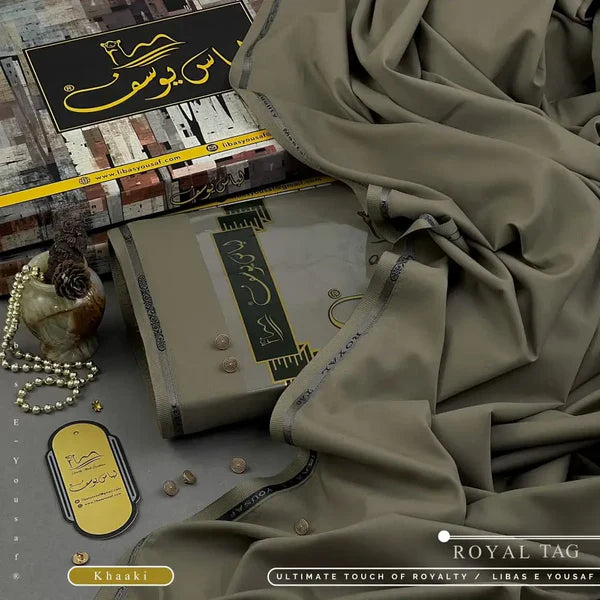 Royal Tag | Crafted by Libas e Yousaf | Wash & Wear | Summer | Khaaki