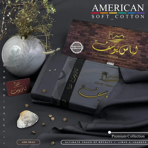 AMERICAN SOFT COTTON | UNSTITCHED | ASH GRAY