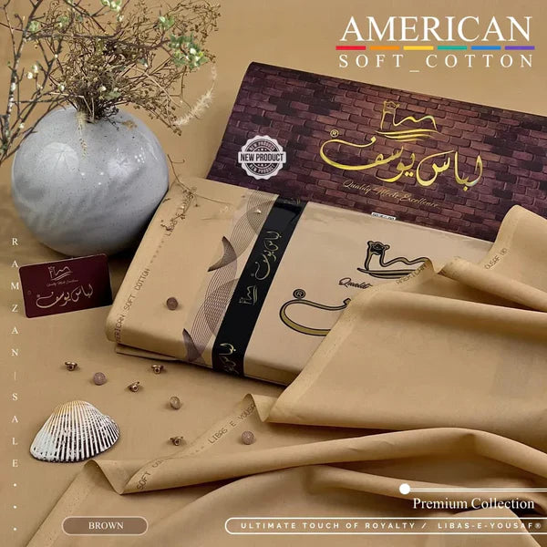 AMERICAN SOFT COTTON | UNSTITCHED | BROWN