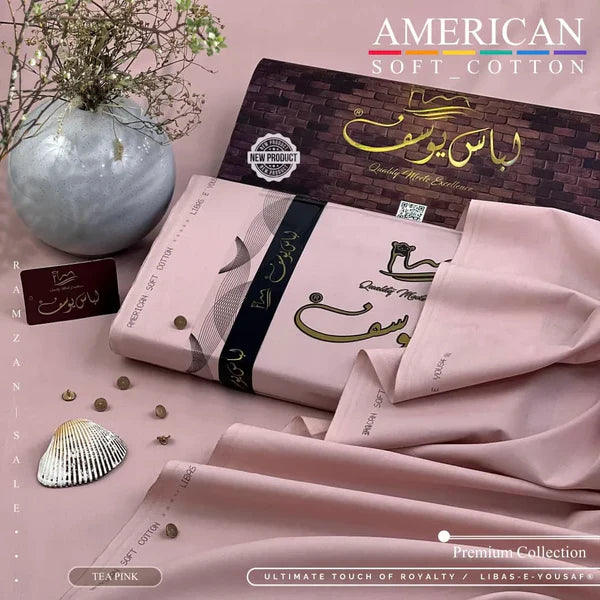 AMERICAN SOFT COTTON | UNSTITCHED | TEA PINK