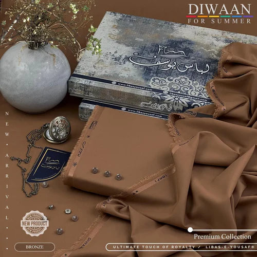 DIWAAN | Crafted by Libas e Yousaf | Wash & Wear | Summer || Bronze