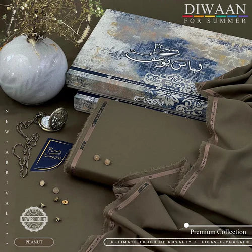 DIWAAN | Crafted by Libas e Yousaf | Wash & Wear | Summer ||Peanut