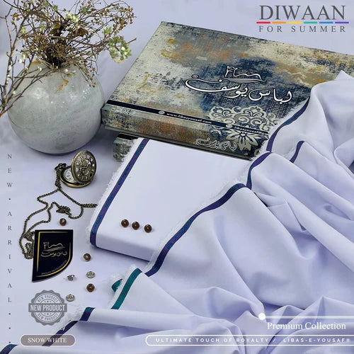 DIWAAN | Crafted by Libas e Yousaf | Wash & Wear | Summer ||Snow White