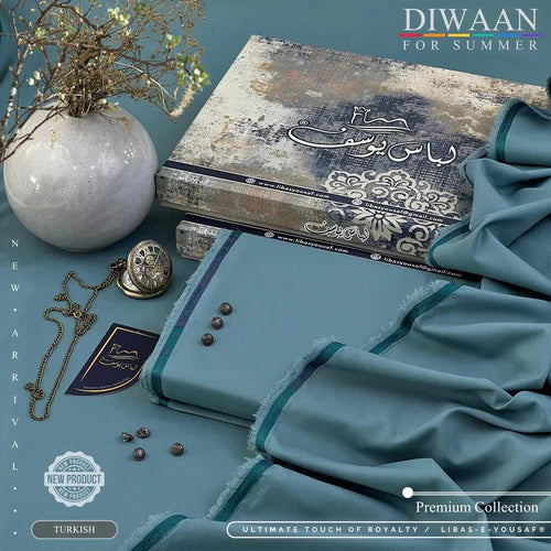 DIWAAN | Crafted by Libas e Yousaf | Wash & Wear | Summer |Turkish