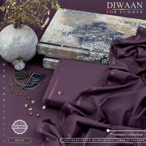 DIWAAN | Crafted by Libas e Yousaf | Wash & Wear | Summer |Mauve