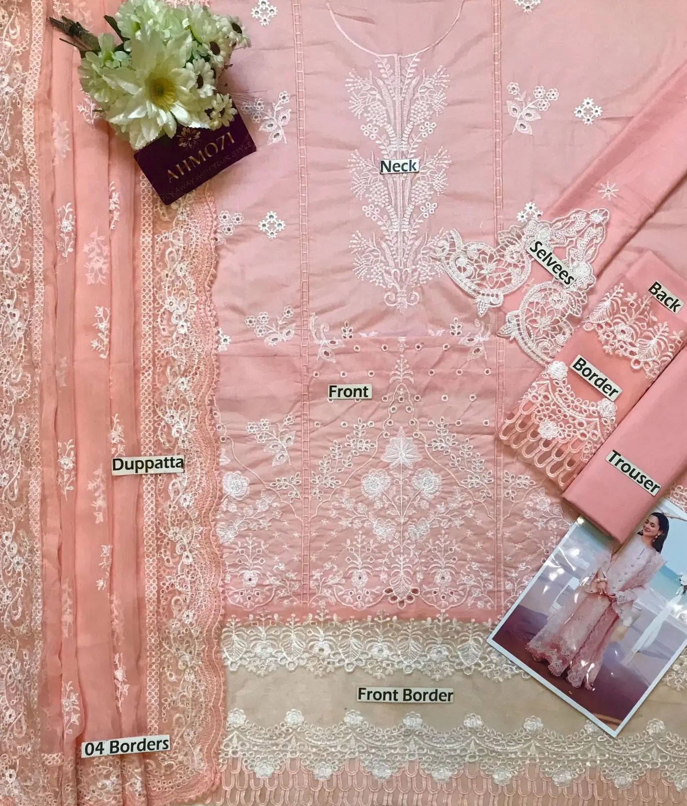 SERENE PREMIUM ⏐ EMBROIDERED WORK ⏐ CHIFFON DUPATTA ⏐  PURE LAWN