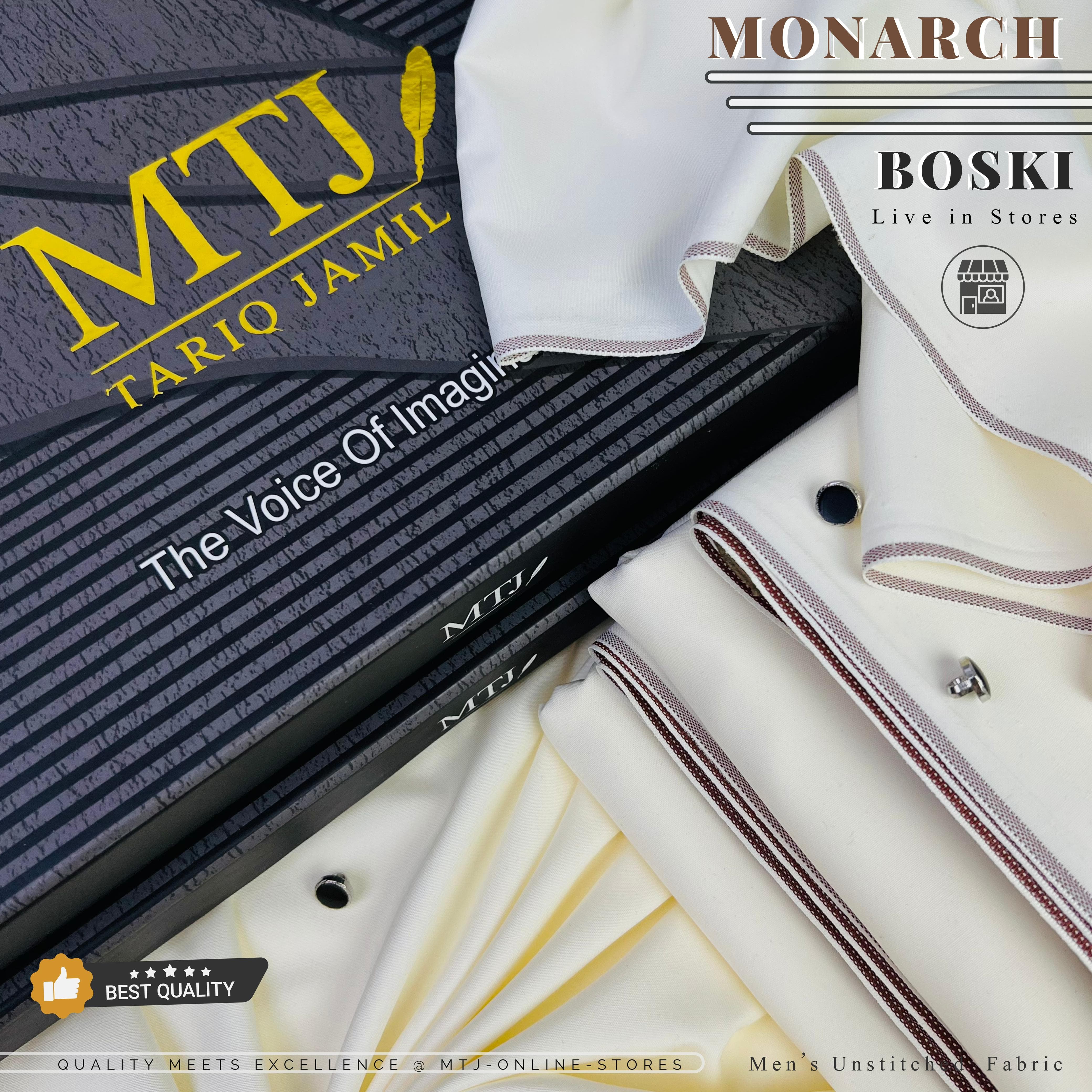 ✅ 🇲 🇹 🇯 Monarch Boski 
---------------------------------------
🅝🅔🅦 - 🅐🅡🅡🅘🅥🅐🅛 BOSKI ⏐ RICH CAREEM ( Unstitched ) Suit